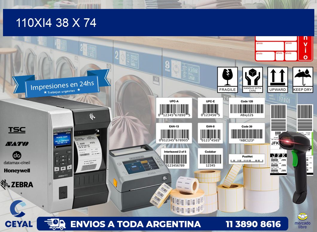 110Xi4 38 x 74