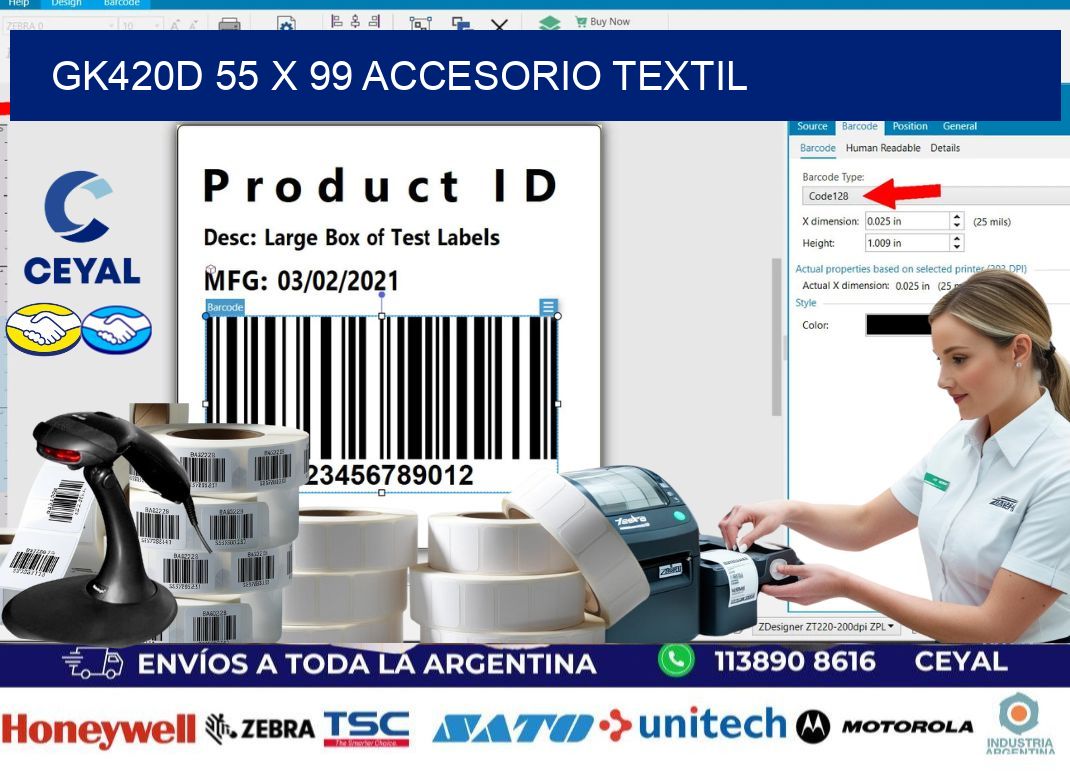 GK420D 55 x 99 ACCESORIO TEXTIL