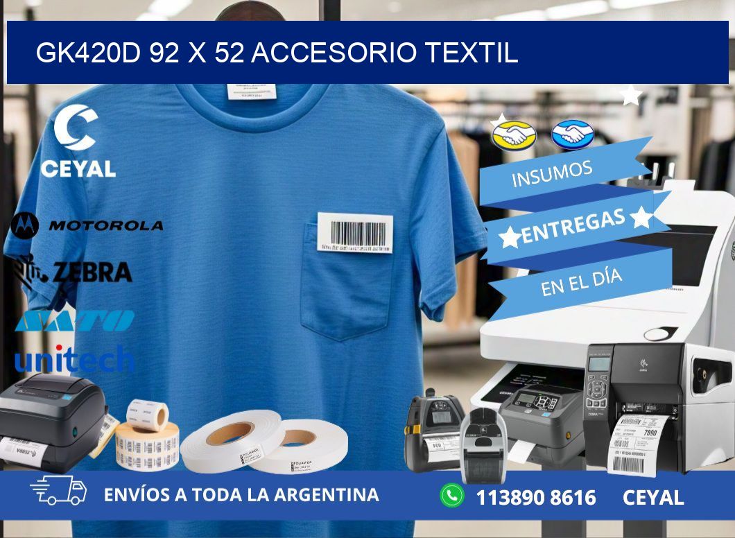 GK420D 92 x 52 ACCESORIO TEXTIL