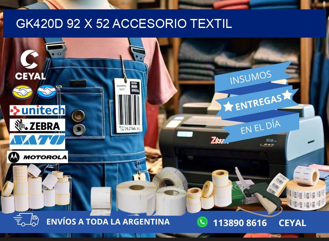 GK420D 92 x 52 ACCESORIO TEXTIL