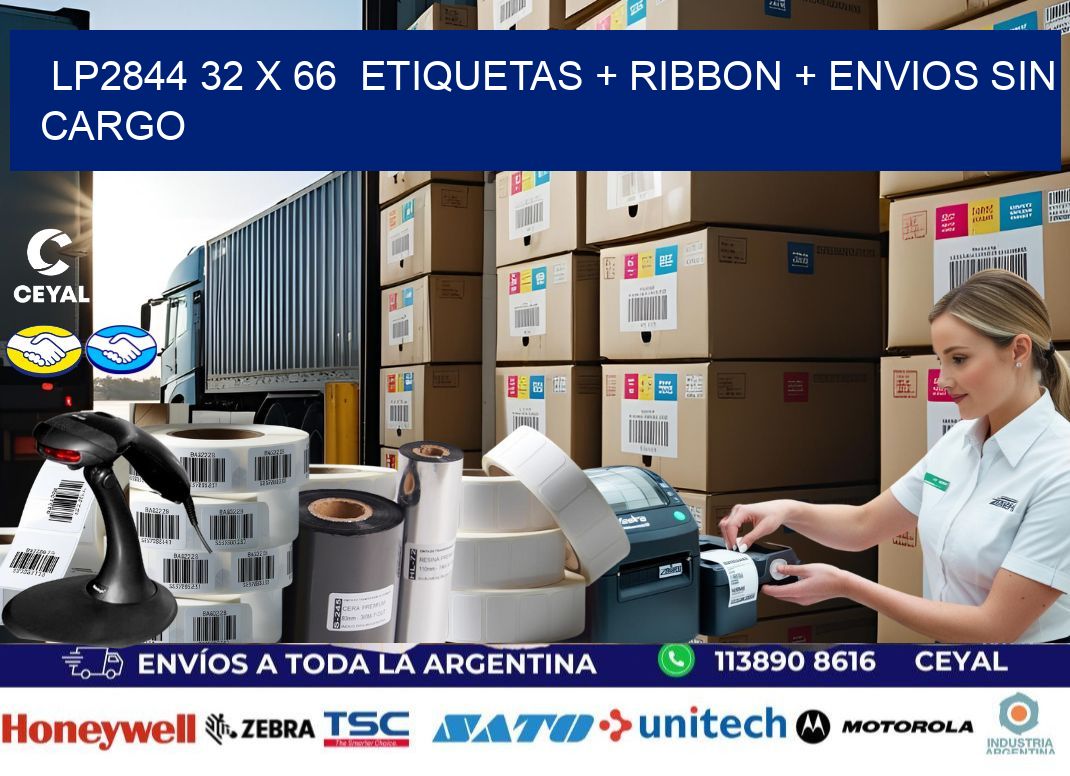 LP2844 32 x 66  etiquetas + ribbon + envios sin cargo