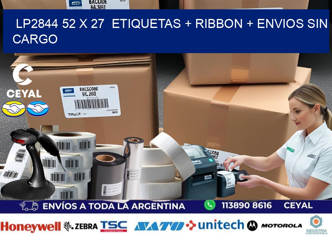 LP2844 52 x 27  etiquetas + ribbon + envios sin cargo