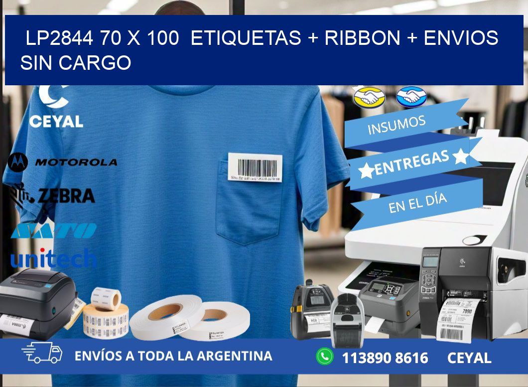 LP2844 70 x 100  etiquetas + ribbon + envios sin cargo
