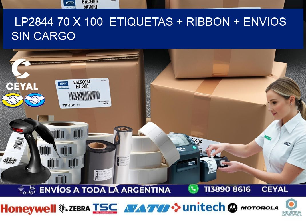 LP2844 70 x 100  etiquetas + ribbon + envios sin cargo