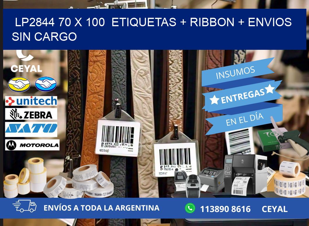 LP2844 70 x 100  etiquetas + ribbon + envios sin cargo