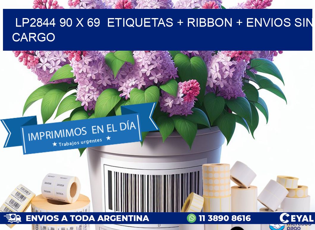 LP2844 90 x 69  etiquetas + ribbon + envios sin cargo