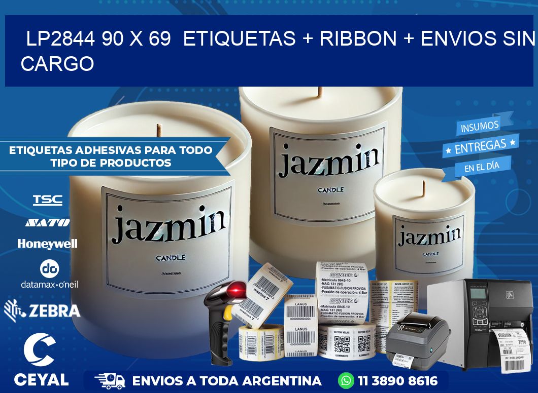 LP2844 90 x 69  etiquetas + ribbon + envios sin cargo