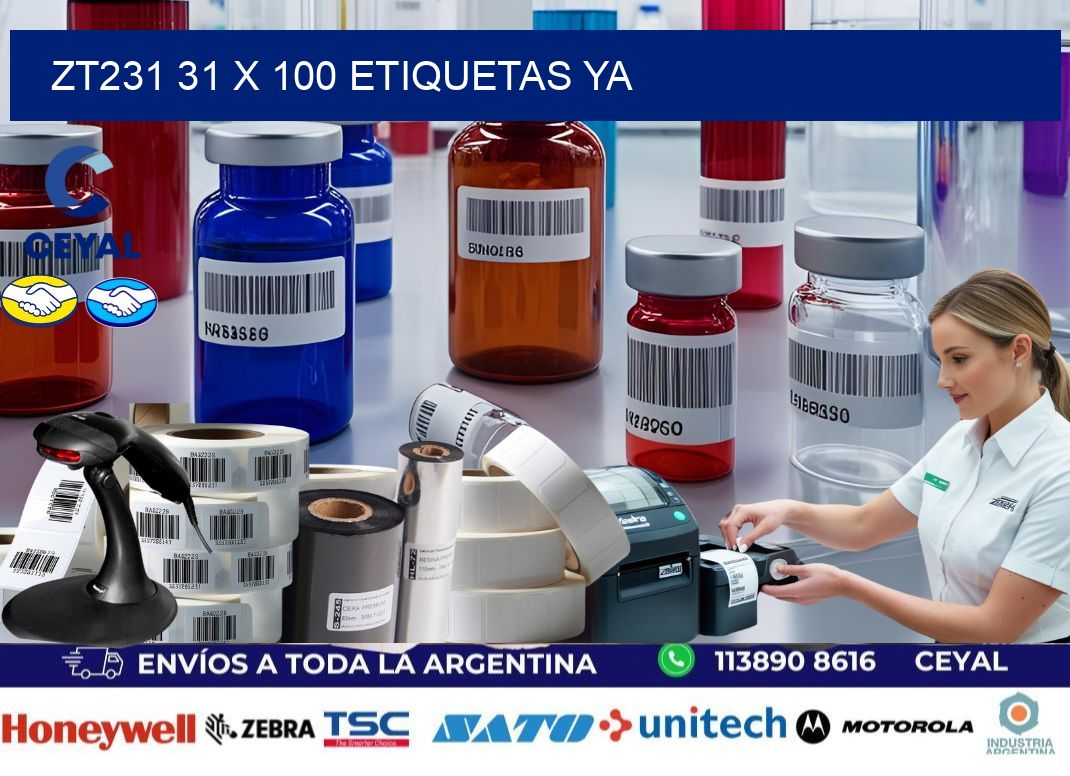ZT231 31 x 100 ETIQUETAS YA