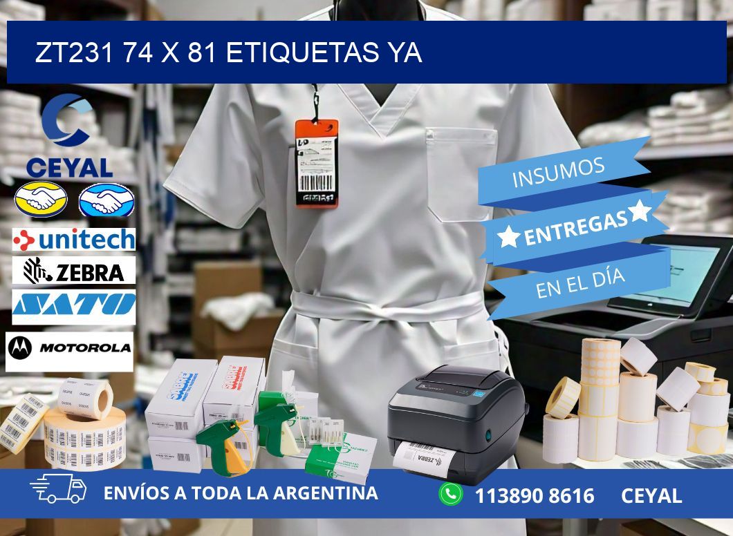 ZT231 74 x 81 ETIQUETAS YA