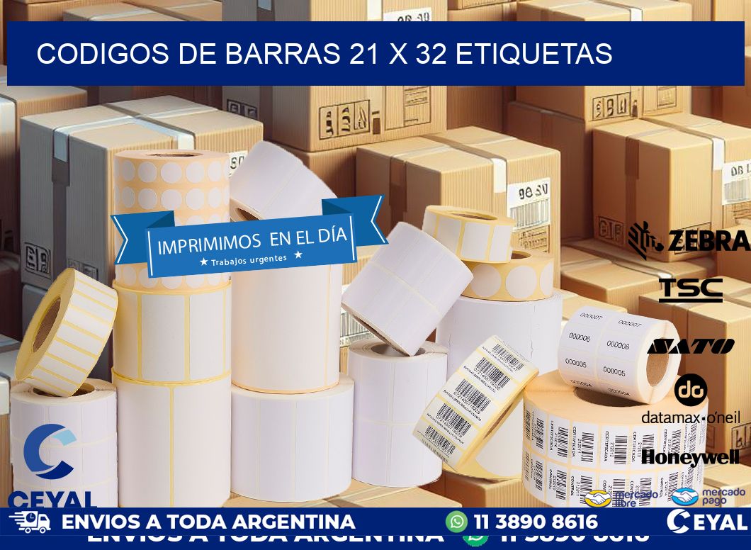codigos de barras 21 x 32 etiquetas