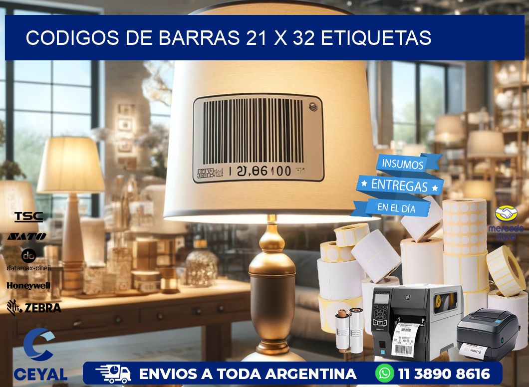 codigos de barras 21 x 32 etiquetas