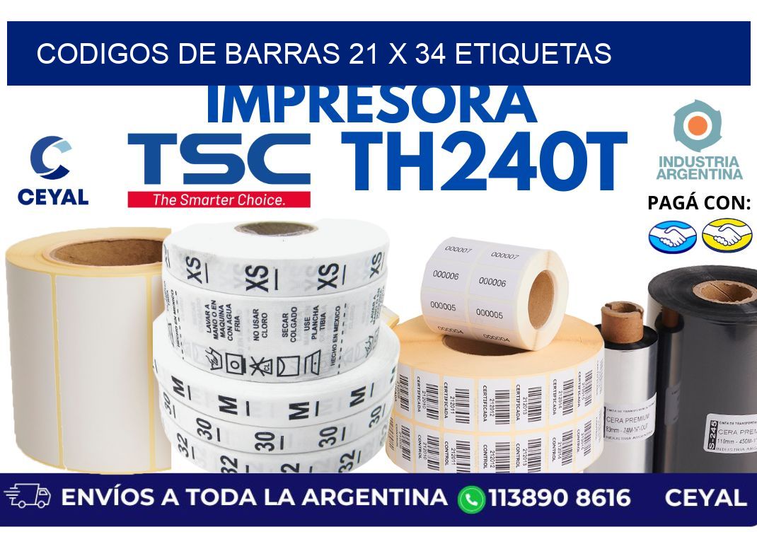 codigos de barras 21 x 34 etiquetas