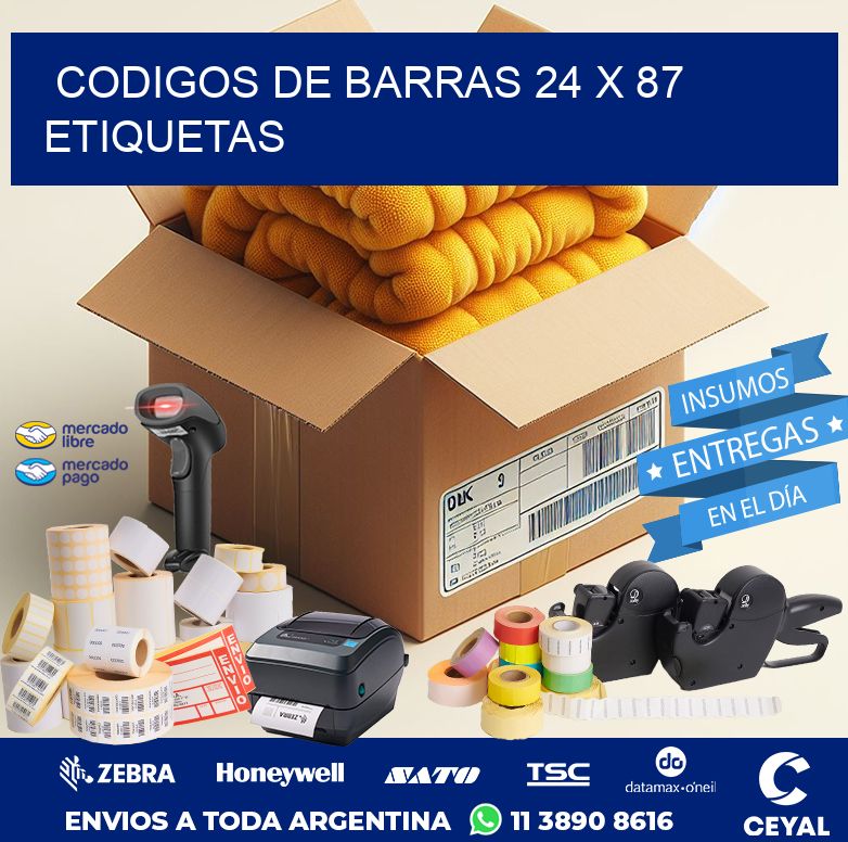 codigos de barras 24 x 87 etiquetas