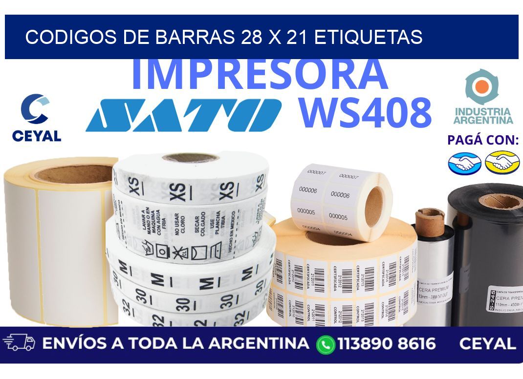 codigos de barras 28 x 21 etiquetas