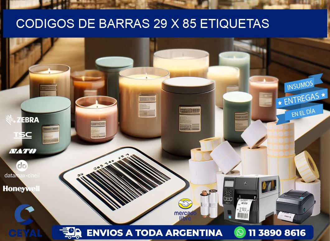 codigos de barras 29 x 85 etiquetas