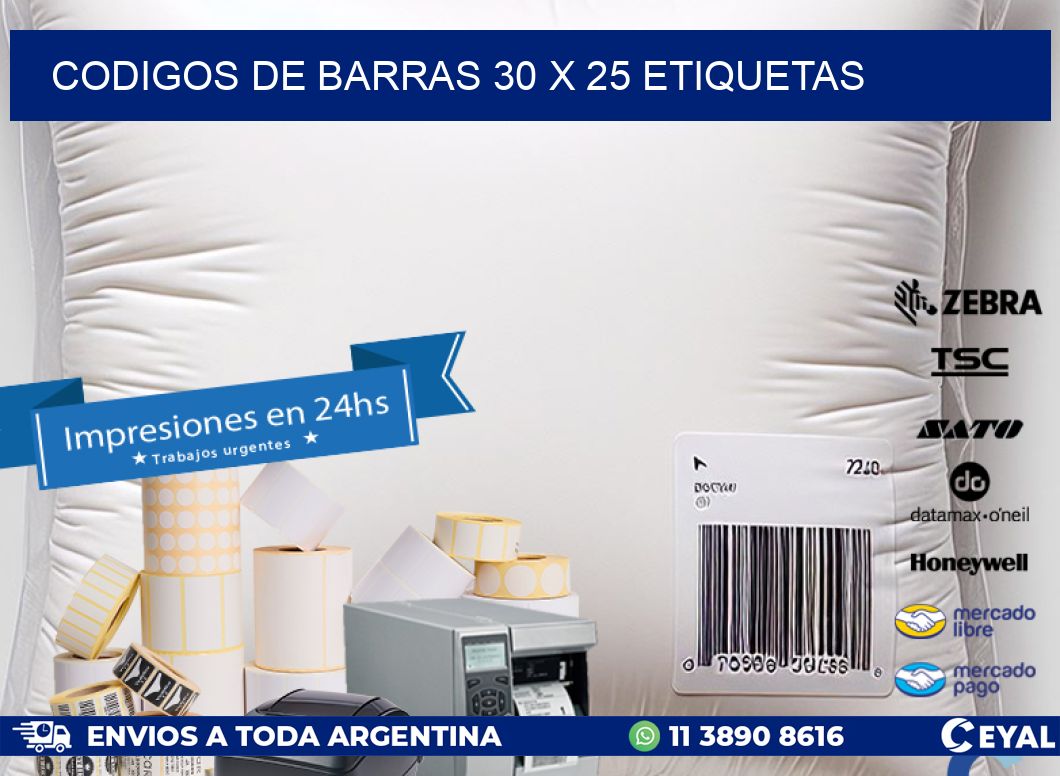 codigos de barras 30 x 25 etiquetas