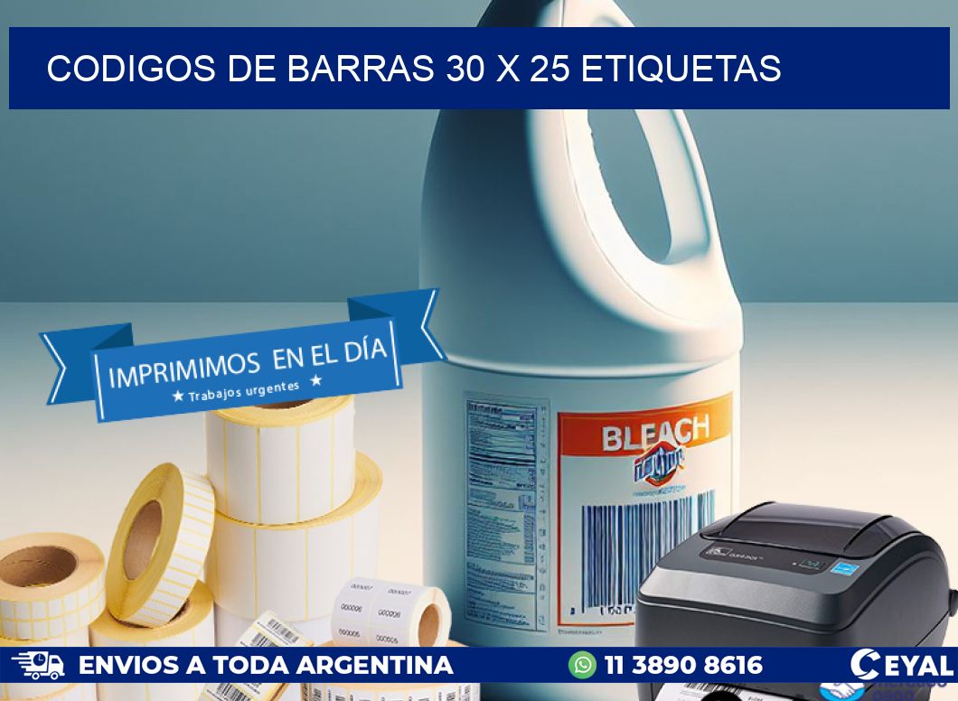 codigos de barras 30 x 25 etiquetas