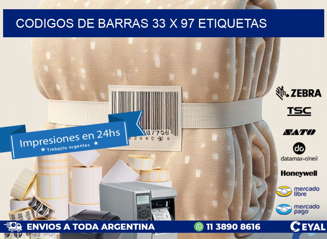codigos de barras 33 x 97 etiquetas