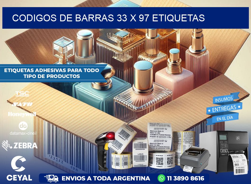 codigos de barras 33 x 97 etiquetas