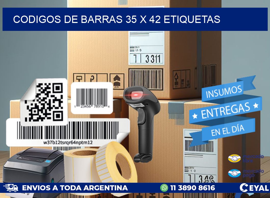 codigos de barras 35 x 42 etiquetas