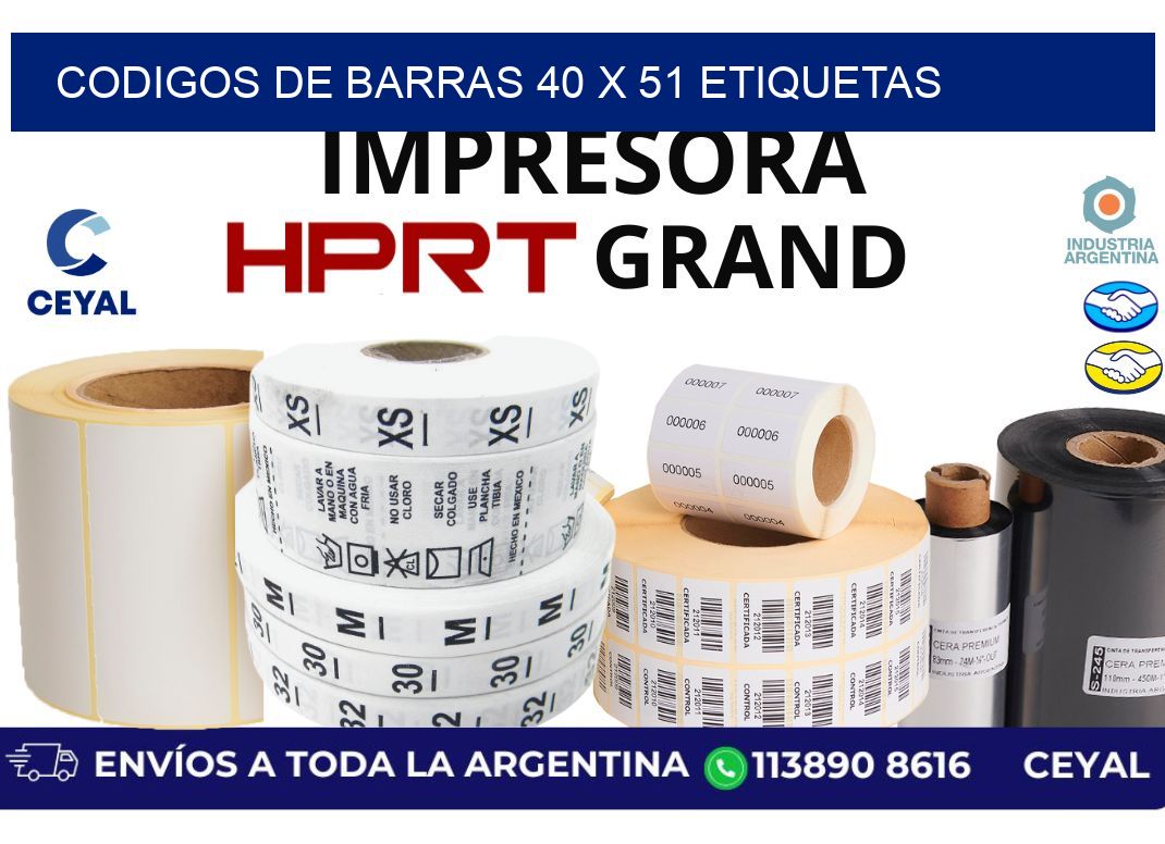 codigos de barras 40 x 51 etiquetas