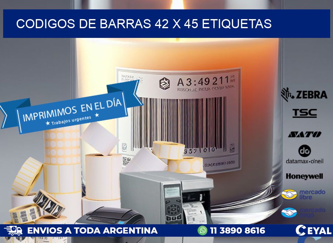 codigos de barras 42 x 45 etiquetas