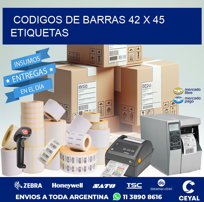 codigos de barras 42 x 45 etiquetas