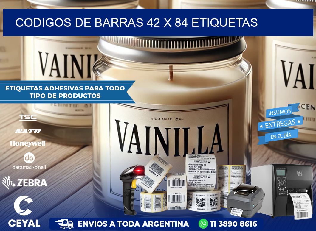 codigos de barras 42 x 84 etiquetas