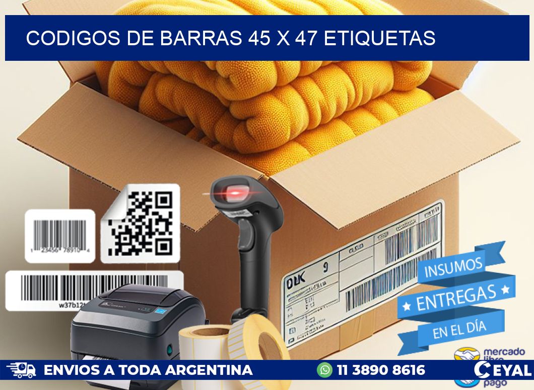 codigos de barras 45 x 47 etiquetas
