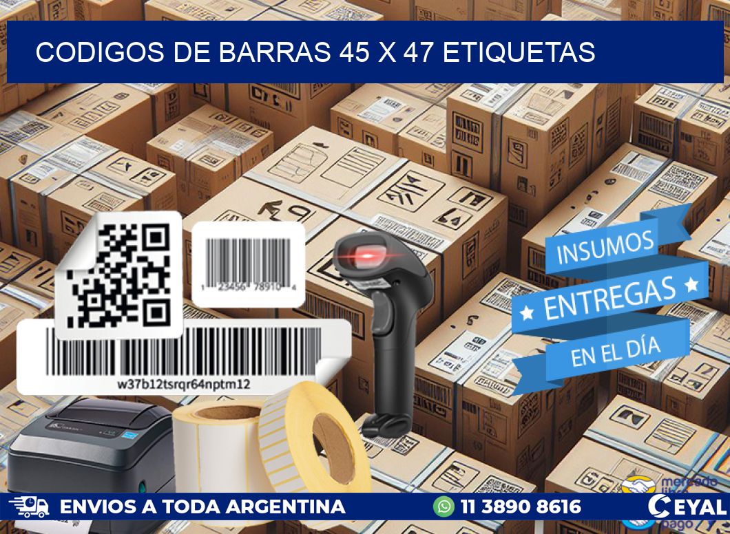 codigos de barras 45 x 47 etiquetas