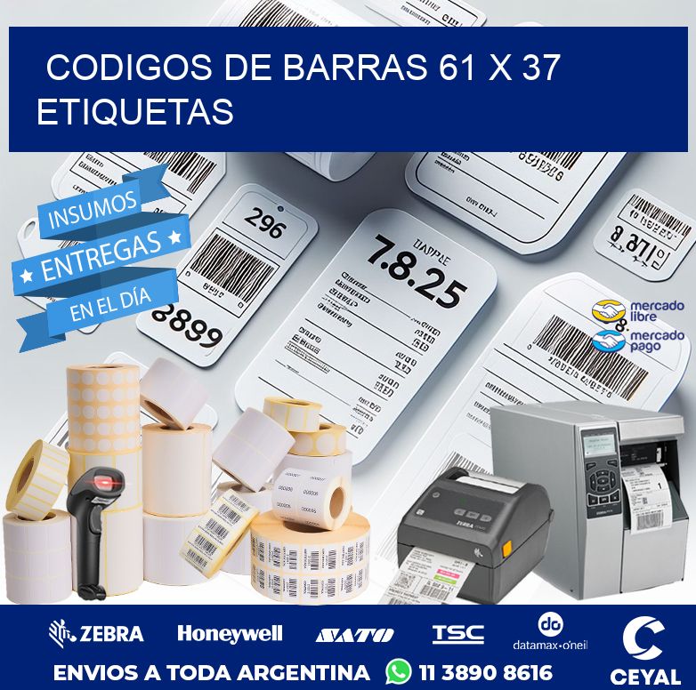 codigos de barras 61 x 37 etiquetas