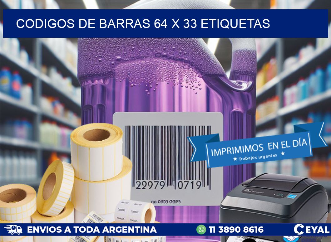 codigos de barras 64 x 33 etiquetas