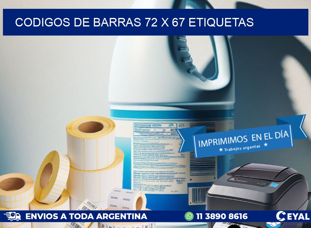 codigos de barras 72 x 67 etiquetas