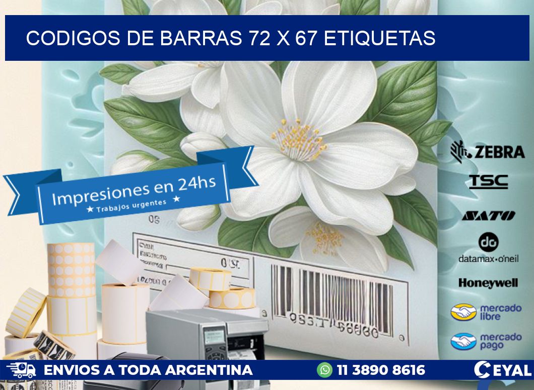 codigos de barras 72 x 67 etiquetas