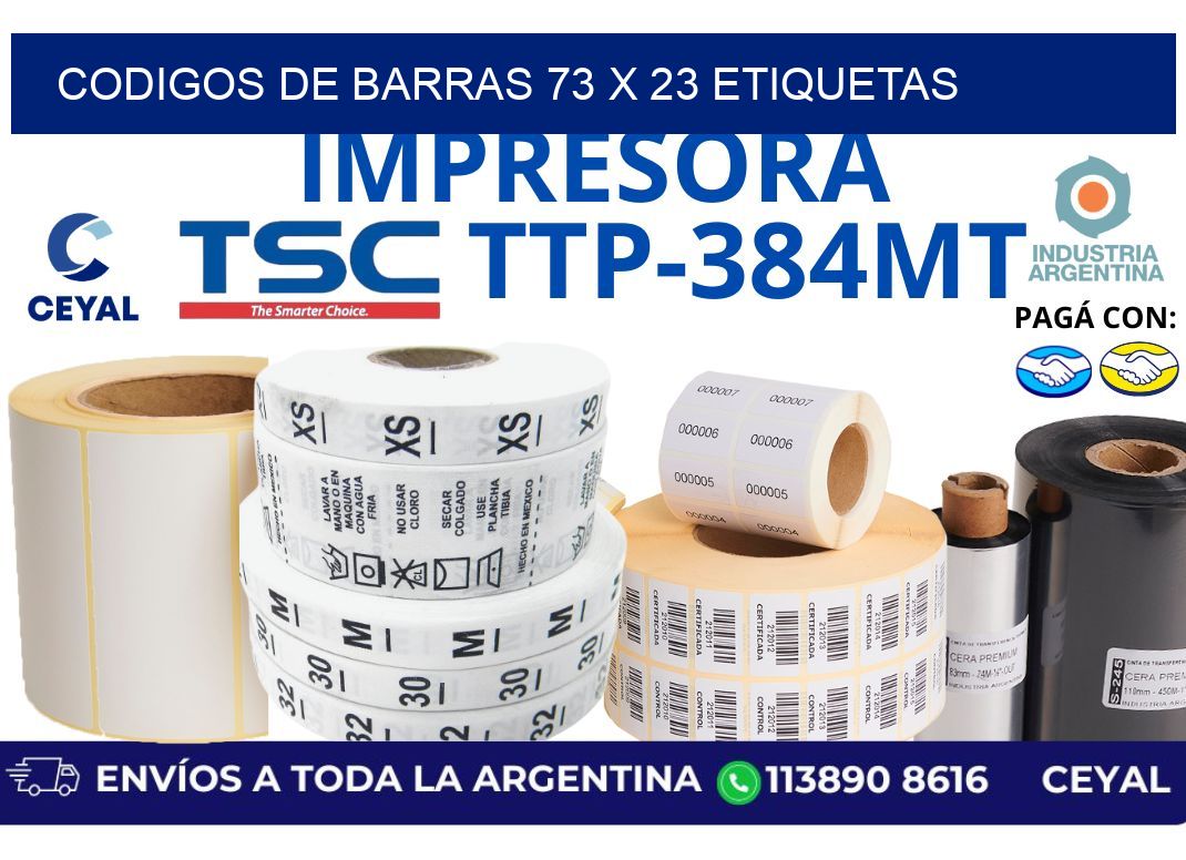 codigos de barras 73 x 23 etiquetas
