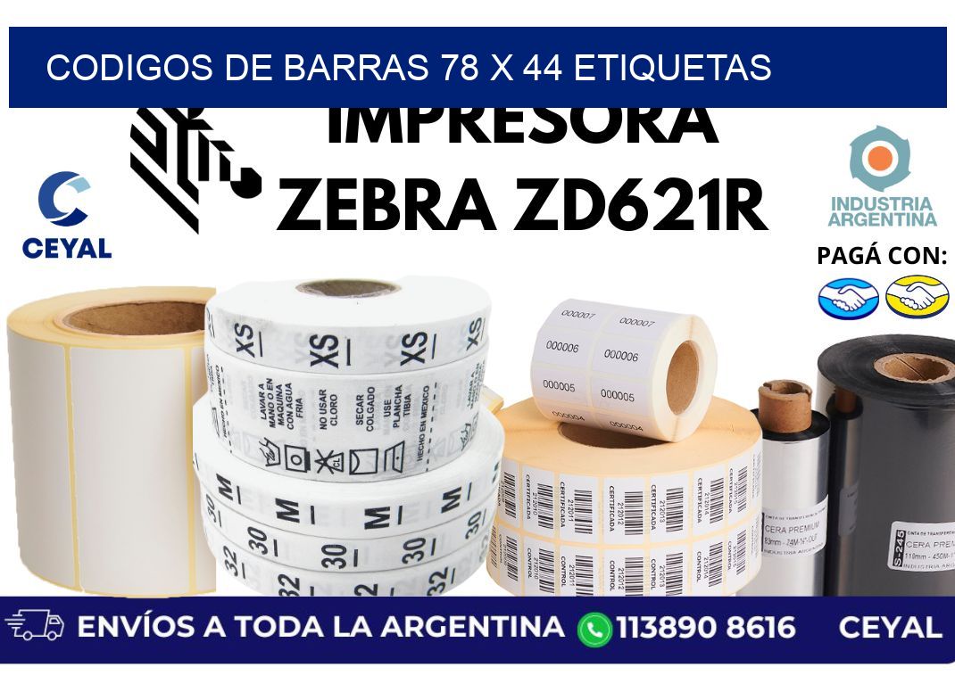 codigos de barras 78 x 44 etiquetas