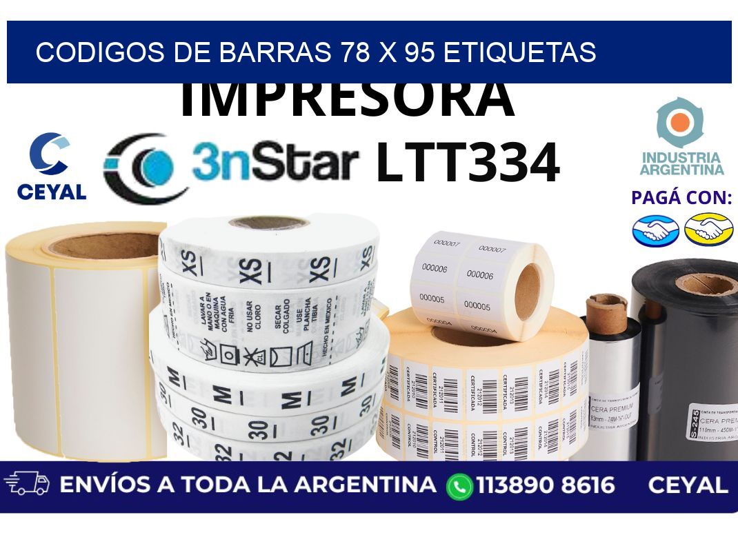 codigos de barras 78 x 95 etiquetas