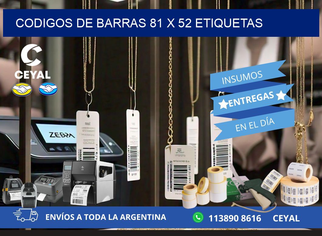 codigos de barras 81 x 52 etiquetas