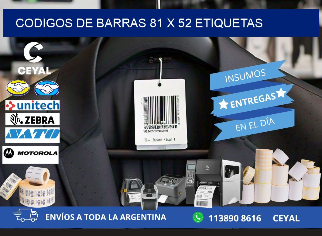codigos de barras 81 x 52 etiquetas