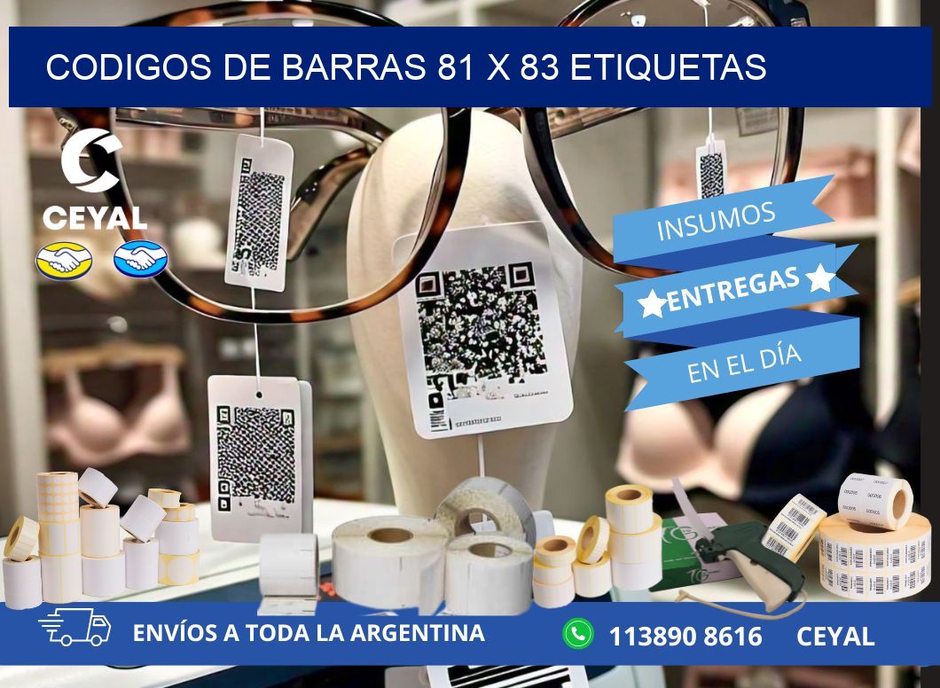 codigos de barras 81 x 83 etiquetas