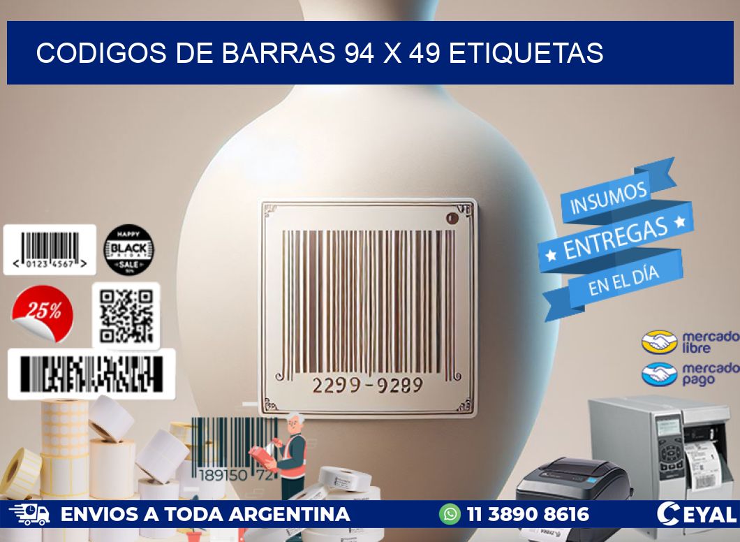 codigos de barras 94 x 49 etiquetas