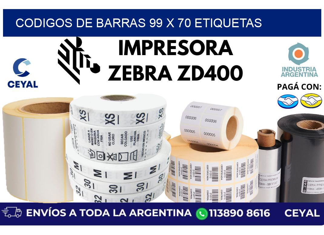 codigos de barras 99 x 70 etiquetas