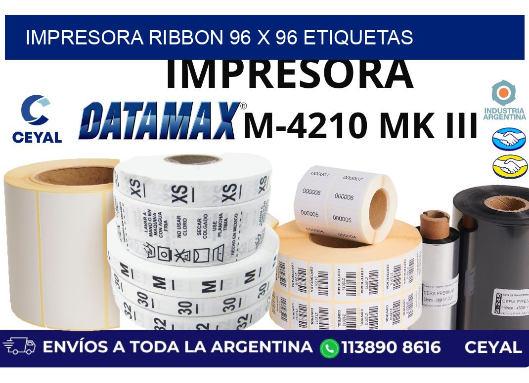 impresora ribbon 96 x 96 etiquetas