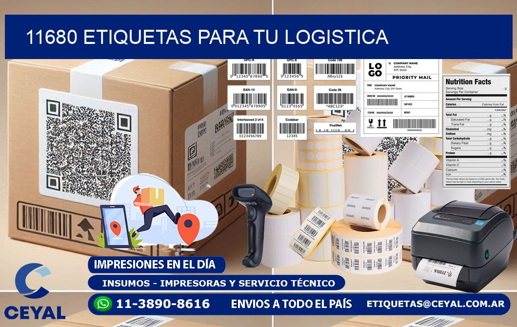 11680 etiquetas para tu logistica