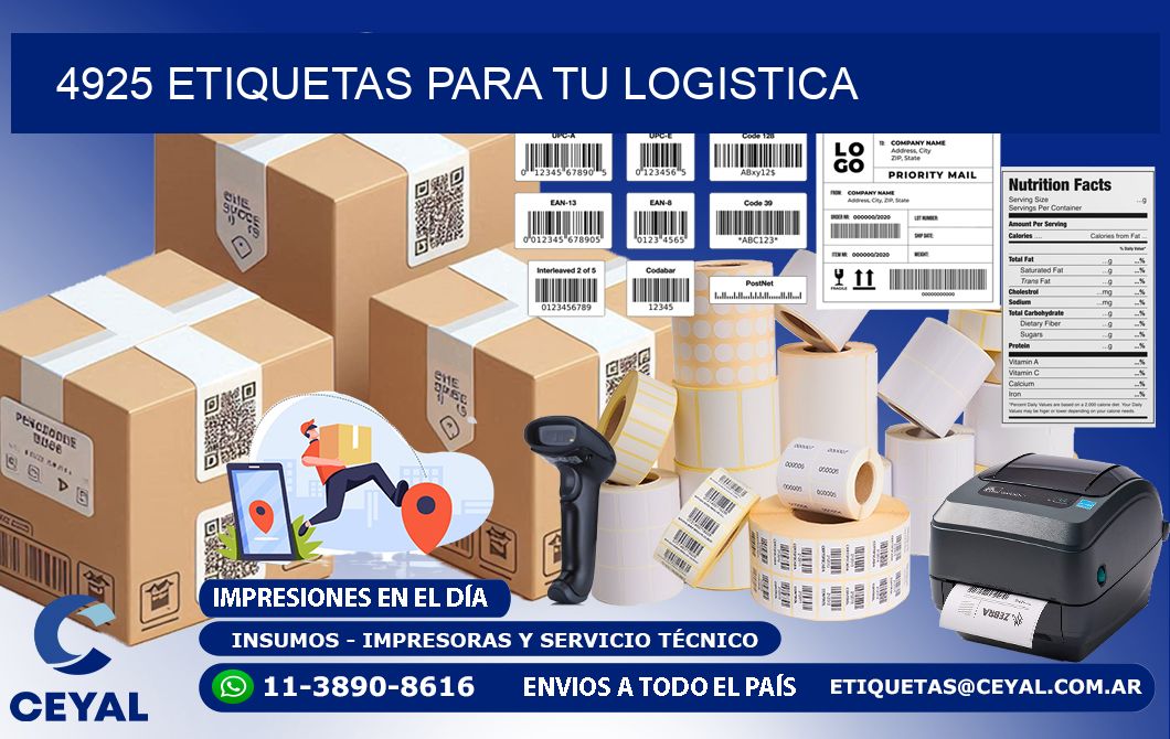 4925 etiquetas para tu logistica