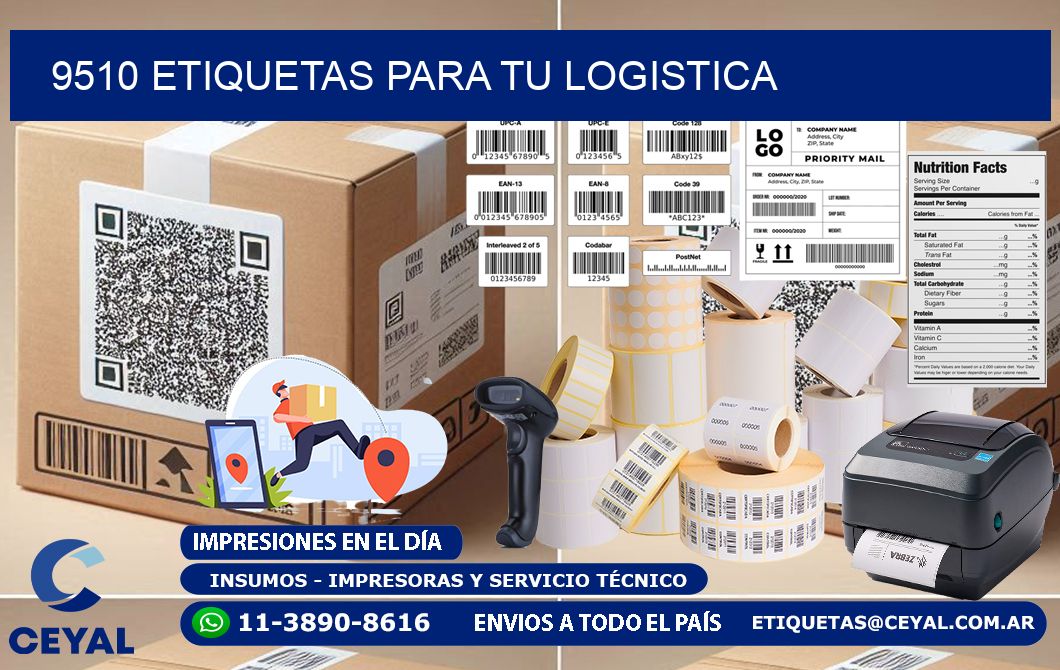 9510 etiquetas para tu logistica