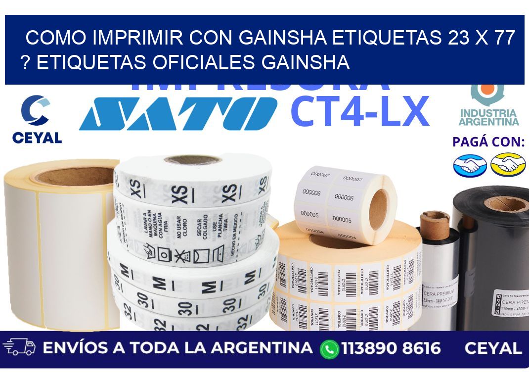 como imprimir con gainsha etiquetas 23 x 77 ? etiquetas oficiales gainsha
