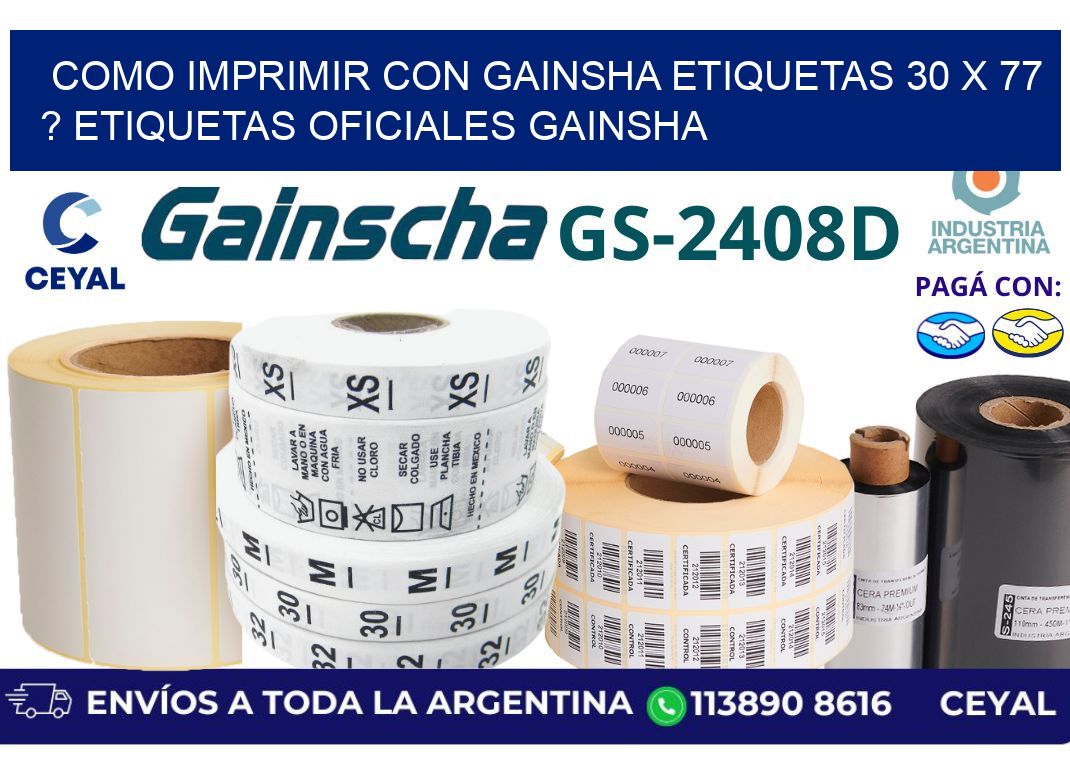 como imprimir con gainsha etiquetas 30 x 77 ? etiquetas oficiales gainsha