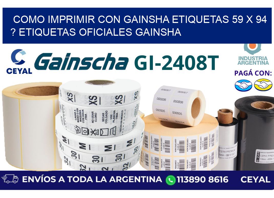 como imprimir con gainsha etiquetas 59 x 94 ? etiquetas oficiales gainsha
