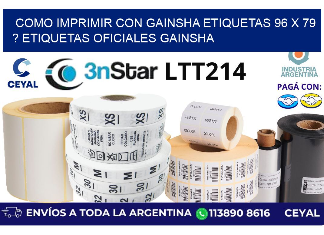 como imprimir con gainsha etiquetas 96 x 79 ? etiquetas oficiales gainsha